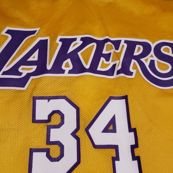 Vintage LA Lakers champion jersey number 34 O'Neal - Picture 2 of 6